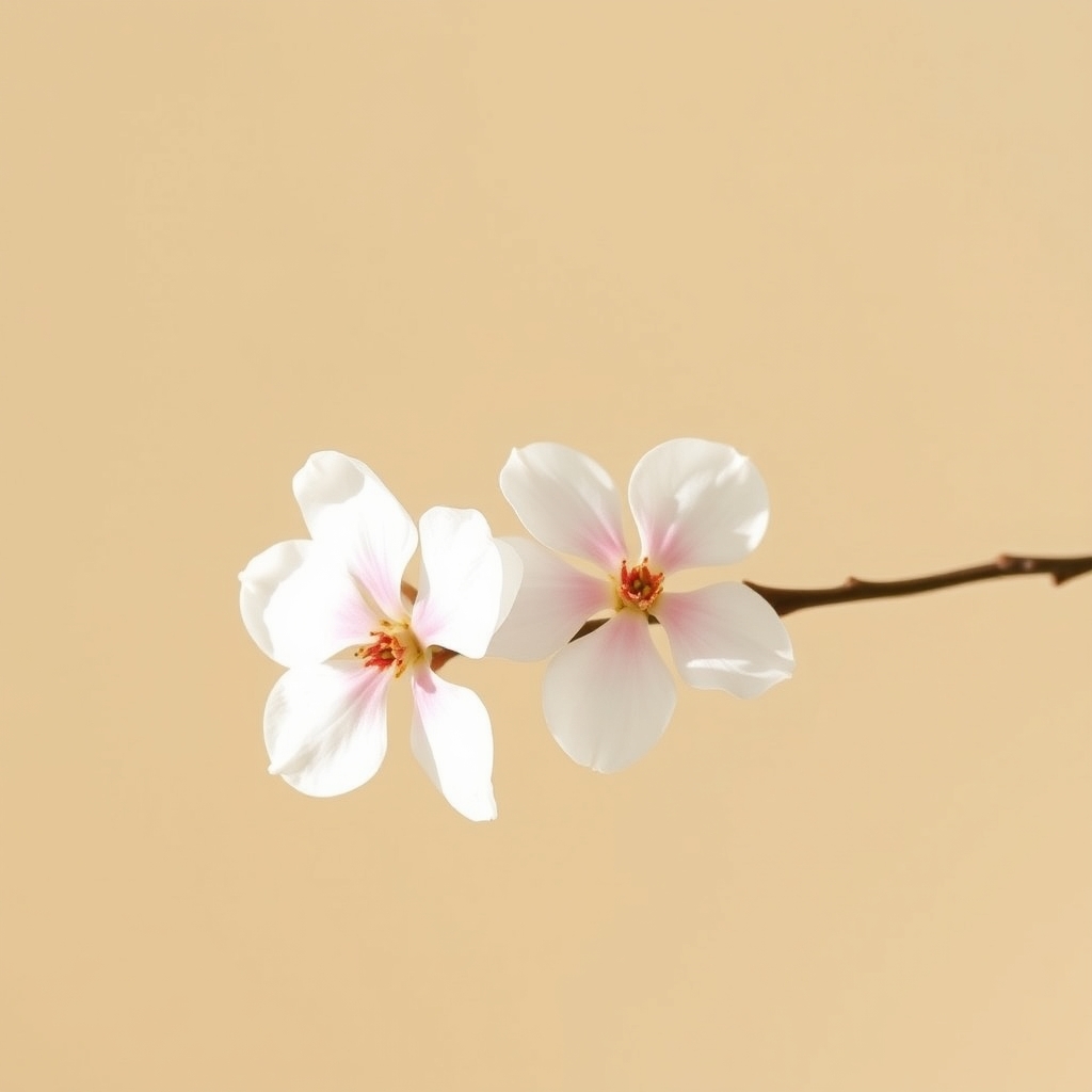 A dogwood branch with two white blossoms, echoing the Dogwood Rehab logo mark